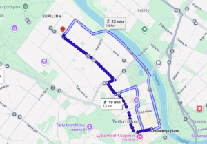 Teekond Meloni tn 18 kuni Raekoja platsini